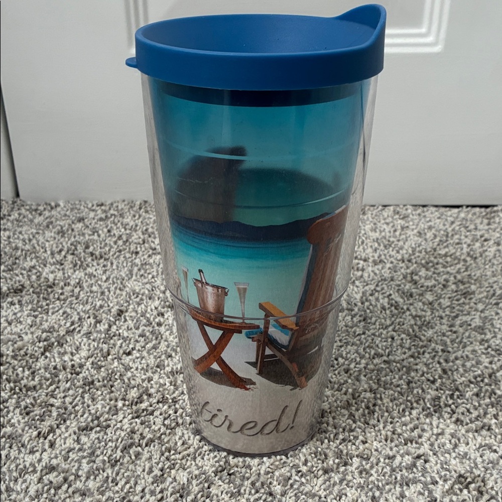 Tervis Blue and Clear Beach Scene Tumbler